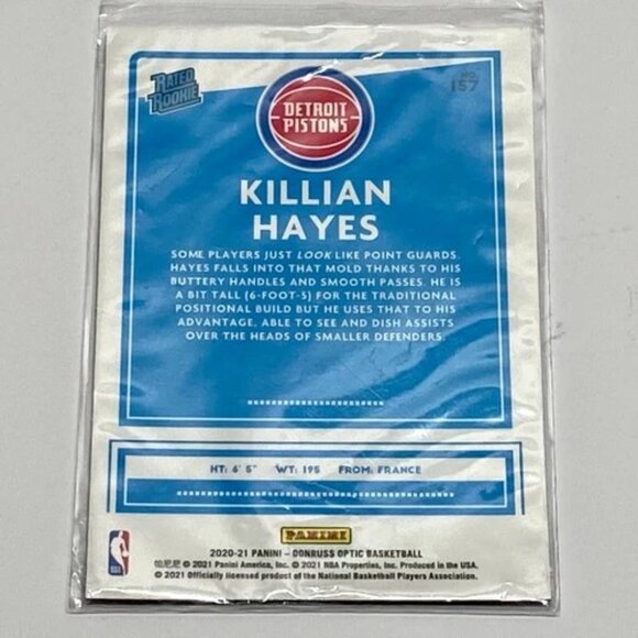 2020-21 Panini Donruss Optic Killian Hayes Rated Rookie Card 157 Silver Prizm RC - Picture 13 of 14